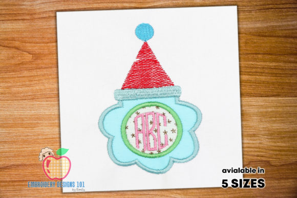 Santa Hat Monogram Applique