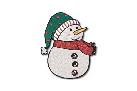 Snowman with Christmas Hat